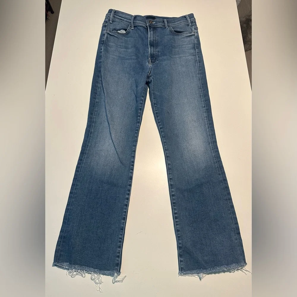the hustler ankle fray mother jeans size 32 - Picture 3 of 9
